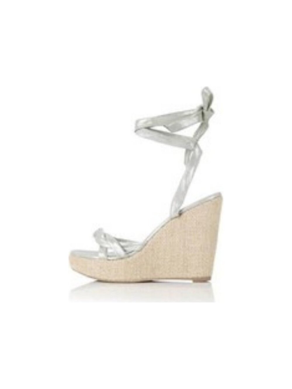 Delman Gema Seafoam Leather Strappy Wedge Sandals